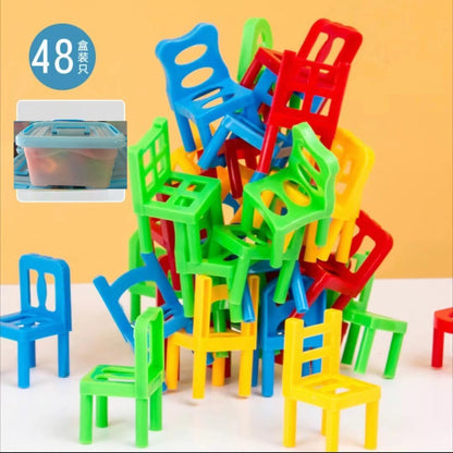 Kindergarten early education stacking chair building blocks multi-person desktop educational toys parent-child interaction balance training