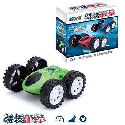 Spot inertia double-sided dump truck, fall-resistant stunt car, children's toys wholesale, small gifts, stalls, hot sales