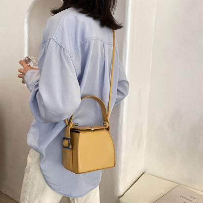 Bag women's bag new simple Korean version cross-border commuting Japanese box bag commuting bag portable Messenger bag