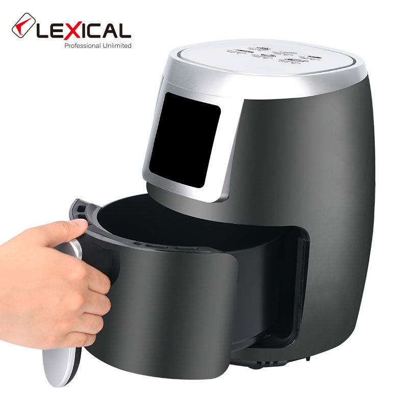 2L Smart Touch Oil-Free Air Fryer  Multi-Functional Electric Cooker  Cross-Border Wholesale  Black Compact Design