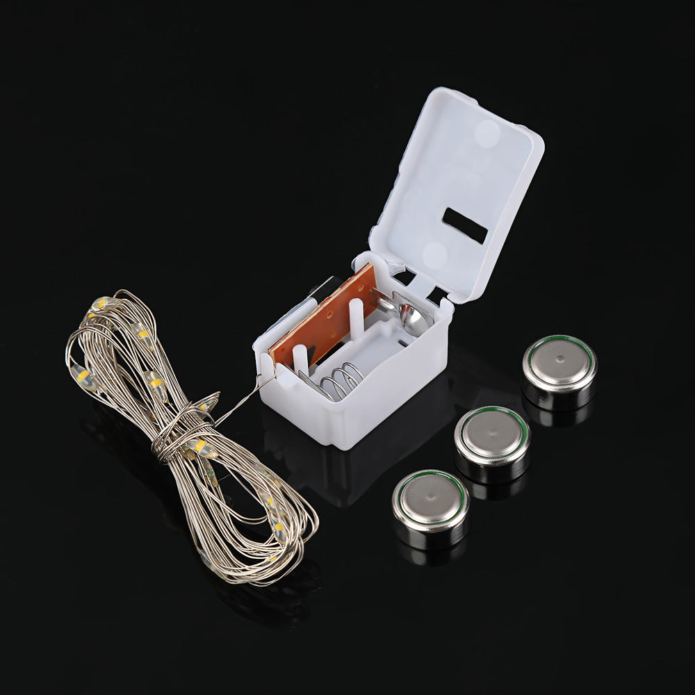 LED copper wire light string lights, three-gear LED small white box string lights, confession gift box, wave ball decoration, atmosphere layout