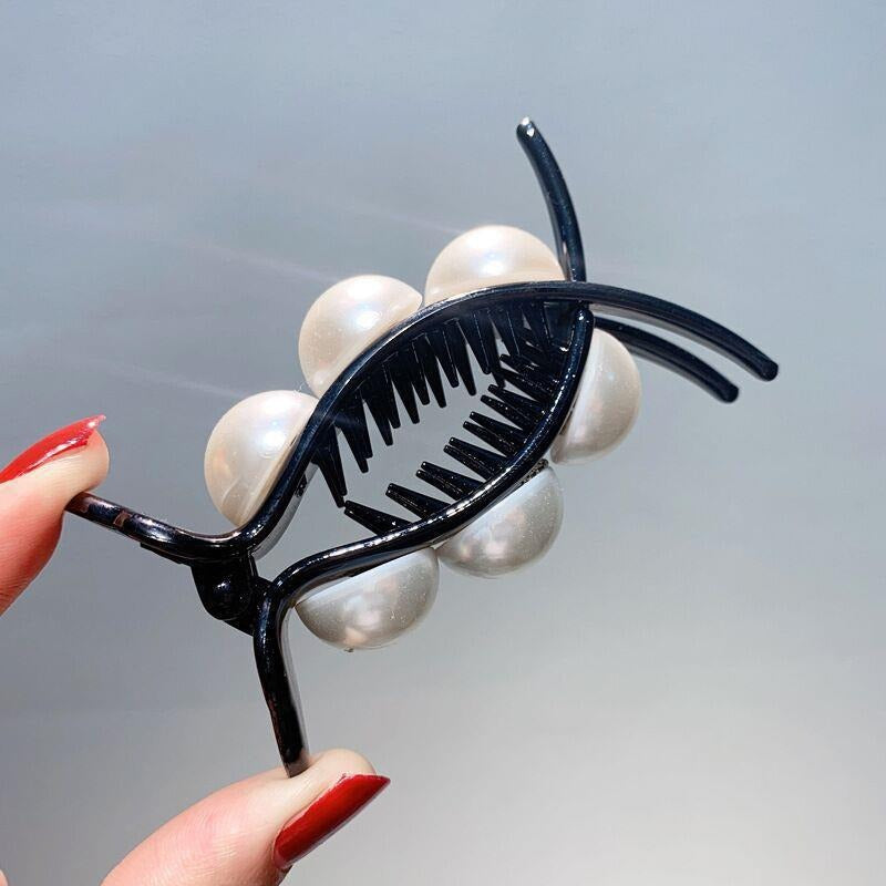 Maruko hairclip women's summer simple temperament, flower mesh, the back of the head, grab the clip pan hairpin