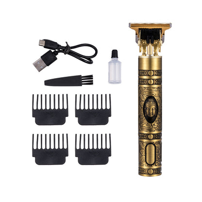 Hair clipper electric household shaved head electric clipper retro oil head charging engraving electric hair clipper cross border haircut clipper