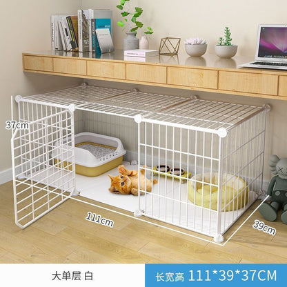 Cat cage with toilet villa extra large free space indoor empty cage cat house home three-tier small cat cat litter