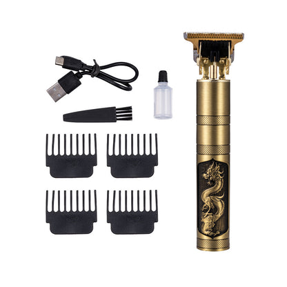 Hair clipper electric household shaved head electric clipper retro oil head charging engraving electric hair clipper cross border haircut clipper