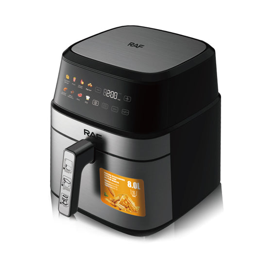 RAF European standard home air fryer large capacity electronic touch screen smoke-free French fries electromechanical fryer French fries 8L