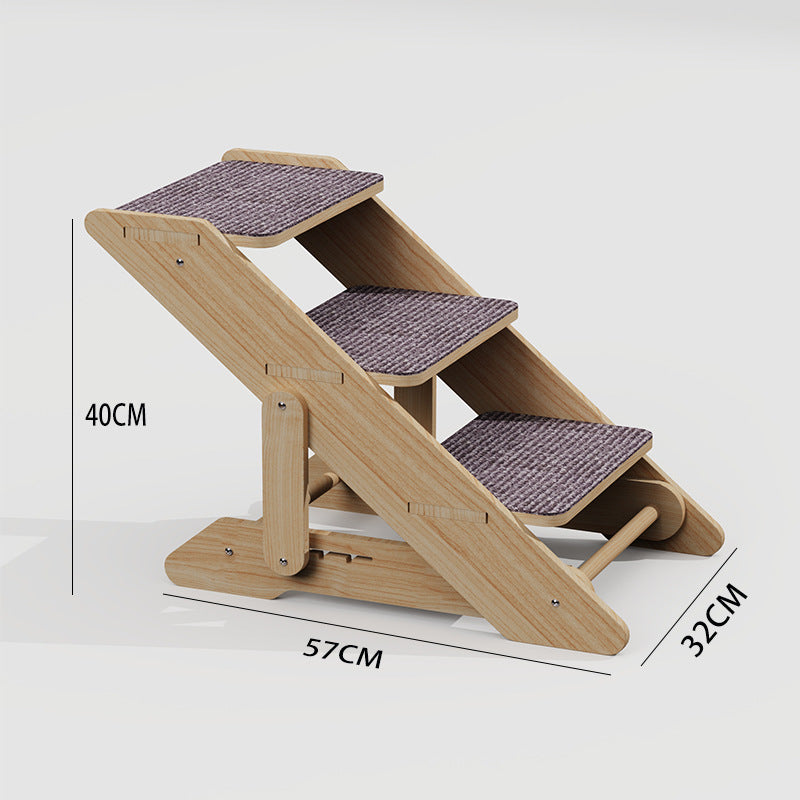 Pet climbing ladder, elderly cat, pet dog bed, ladder, sofa climbing ladder, dog step, wooden teddy cat stairs