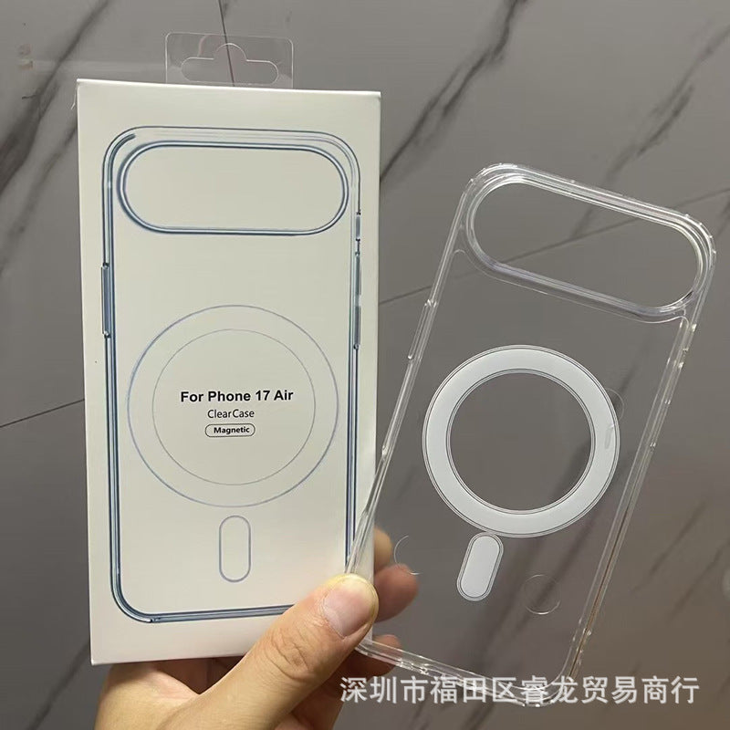 Applicable to Apple 17promax transparent magnetic phone case iphone17 protective case pro drop resistant 17Air17pm