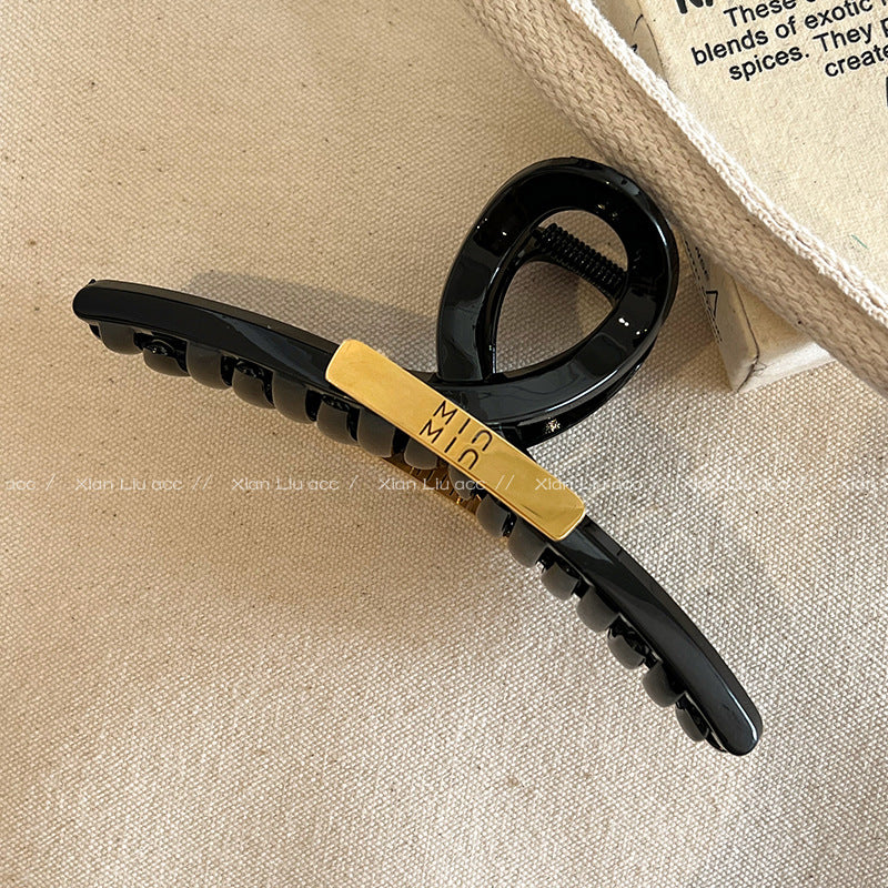 new spring and summer grab clip large shark clip is not loose sense of luxury, back of the head hair grip clip hair ornament women