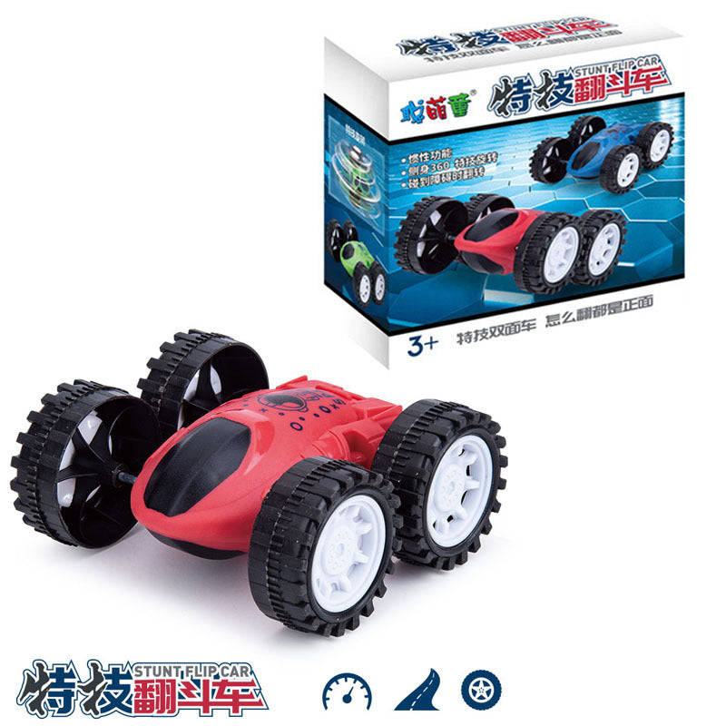 Spot inertia double-sided dump truck, fall-resistant stunt car, children's toys wholesale, small gifts, stalls, hot sales