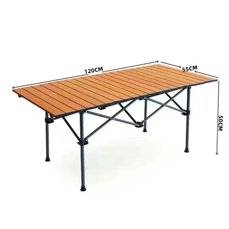 Outdoor Folding Table Metal Egg Roll Table Portable Camping Picnic Table Setting Table Camping Barbecue Self Drive Tour