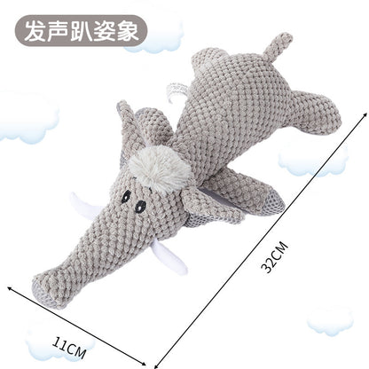 Dog toys plush little yellow duck resistant to bite teeth and relieve boredom Pet toys octopus geese small and medium-sized dog toys