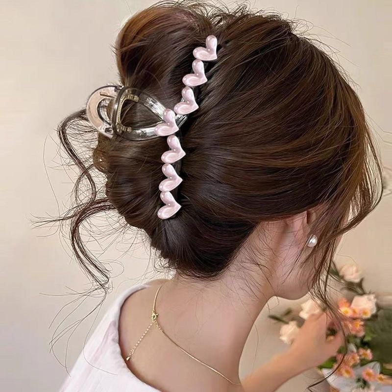 new spring and summer grab clip large shark clip is not loose sense of luxury, back of the head hair grip clip hair ornament women