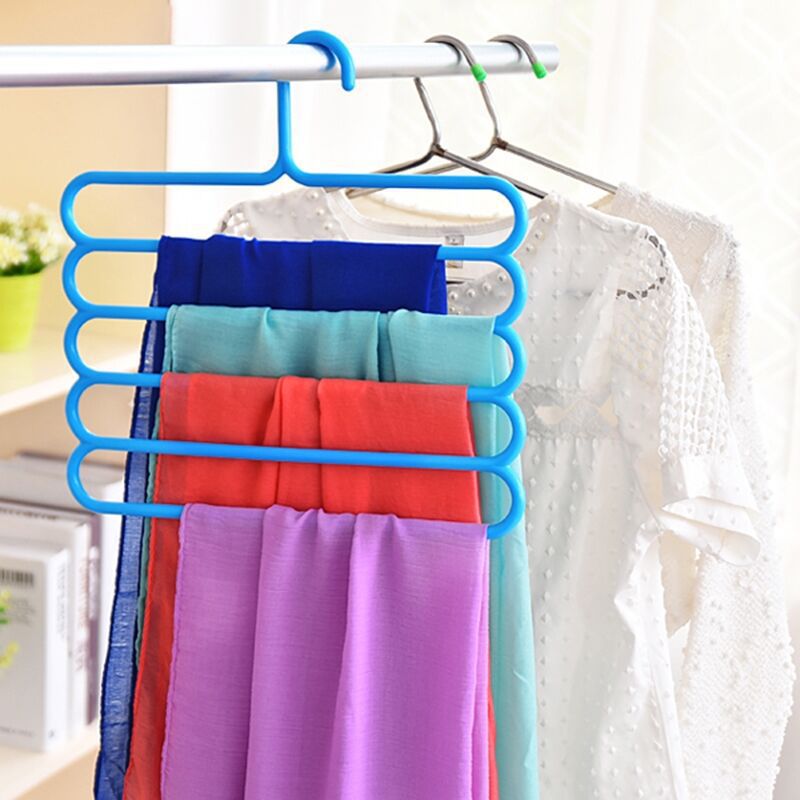 Multifunctional scarf rack plastic five-layer storage clothes rack non-slip scarf rack silk scarf storage rack silk scarf hanger