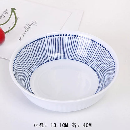 High-temperature underglaze color Japanese-style ceramic dishes and dishes set for home eating small bowls of grass series tableware combination