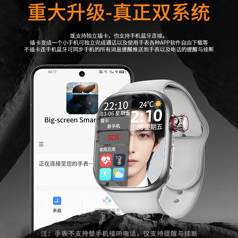 Huaqiangbei S10 smart watch pluggable card watch top with cellular version adult phone watch i
