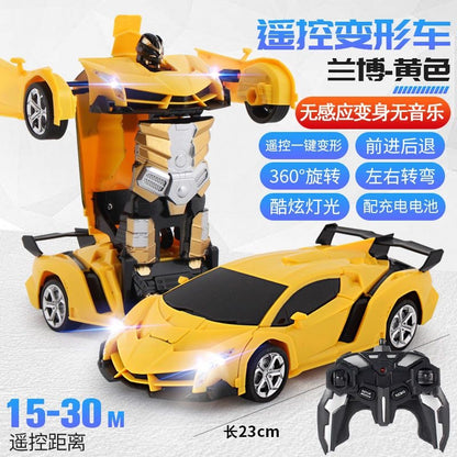 2.4G remote control deformation car King Kong racing charging remote control deformation car electric remote control car toy car