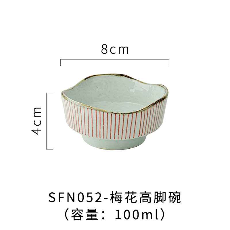 A radish Japanese-style coarse ceramic rice bowl features retro creative dishes and cups slightly flawed tableware ice cream bowl