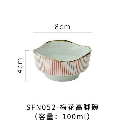 A radish Japanese-style coarse ceramic rice bowl features retro creative dishes and cups slightly flawed tableware ice cream bowl