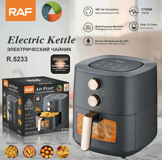 RAF 7.2L European-Style Smart Air Fryer  Large Capacity, Multi-Function, Visual Window, Oil-Free Cooking