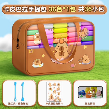 Ultraleichter Ton, ungiftiger Ladeton für Kinder, Plastilin, Weltraumton, 36 Farben, Super-Ton, handgefertigtes DIY-Materialpaket