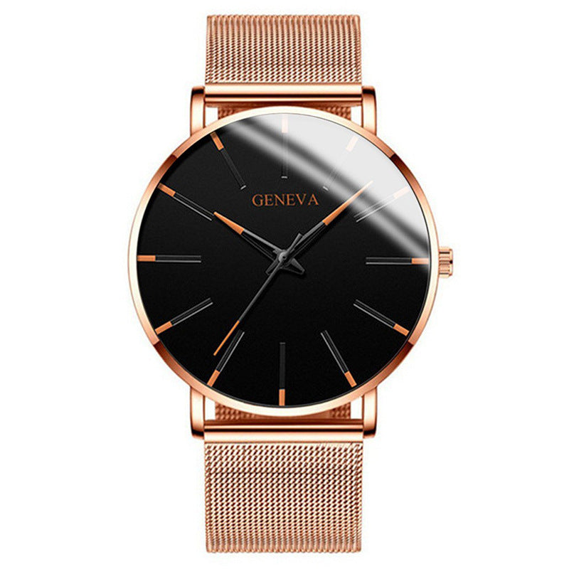 fashion blue needle men's watch men's watch quartz watch mesh belt spot one piece