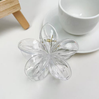 marbled grab clip Sweet and fresh frangipani hair clip Summer high-end shark hair clip
