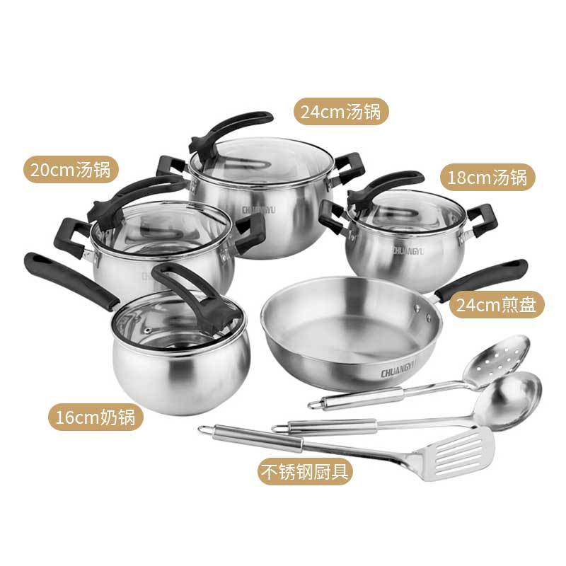 stainless steel pots and pans set kit  source pots thickened cookware cookware soup pot cookware
