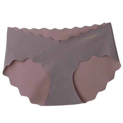 Women's Mulberry Silk Pure Cotton Bottom Antibacterial One-Piece Non-marking Low Waist Belly Support Maternity Underwear