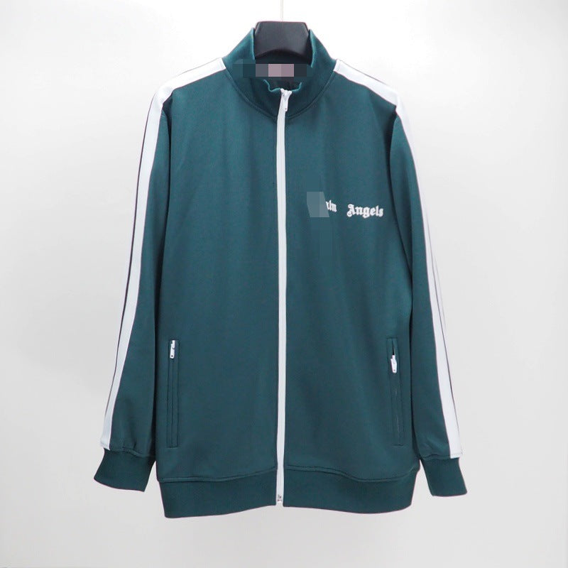 The correct version of the tide brand palm palm angel striped webbing high street casual sports jacket couple suit