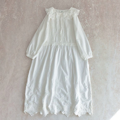 Jansen's first love style doll collar dress 381 Mori girl sweet long-sleeved cotton spring A-line lace skirt