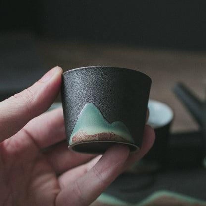 Hand-painted ceramic tea set
