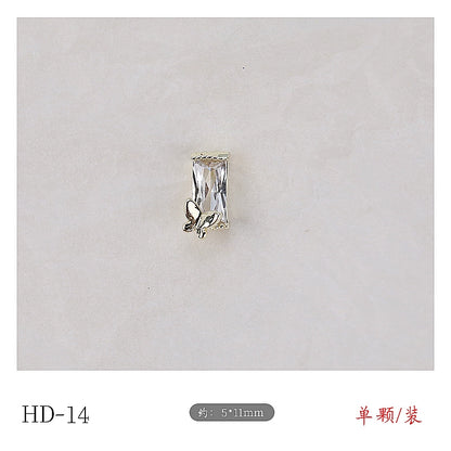Twilight Rogge Manicure New Super Flash Butterfly Zircon Color Preservation Electroplating Non-fading Jewelry Nail Decoration Sticker