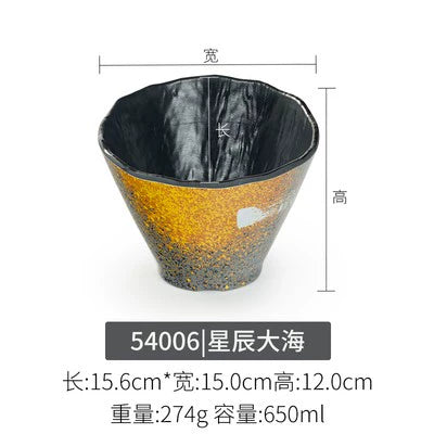Melamine plate Japanese-style plastic barbecue plate imitation porcelain round flat plate barbecue plate restaurant hot pot tableware dish