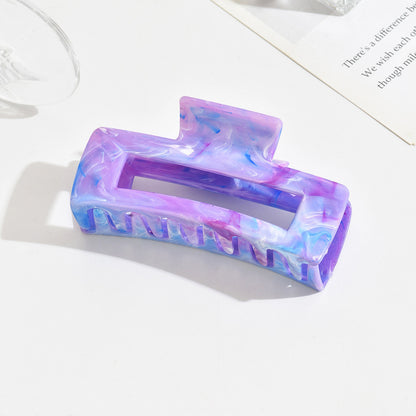 marbled grab clip Sweet and fresh frangipani hair clip Summer high-end shark hair clip