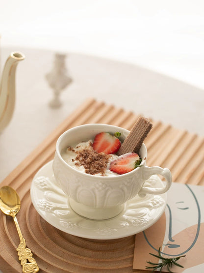 French antique elegant bone porcelain teapot