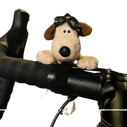 Cute bicycle decoration electric car pendant accessories single road balance handlebar doll head dog doll ornaments