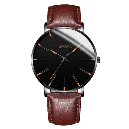 fashion blue needle men's watch men's watch quartz watch mesh belt spot one piece