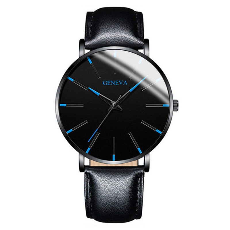 fashion blue needle men's watch men's watch quartz watch mesh belt spot one piece