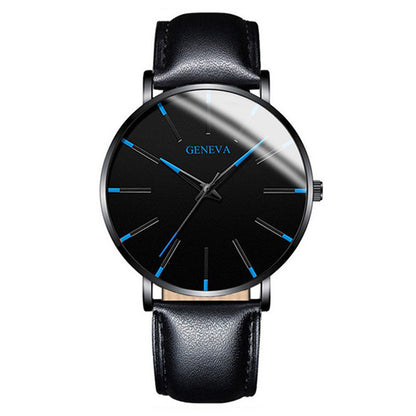 fashion blue needle men's watch men's watch quartz watch mesh belt spot one piece