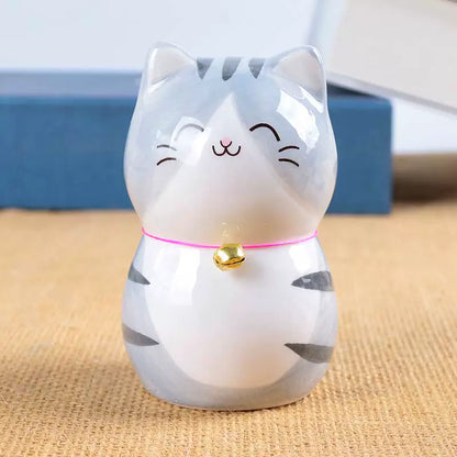 Ceramic Kitty Ornament Creative Home Decoration Handicraft Cute Desktop Birthday Gift Japanese Healing Object