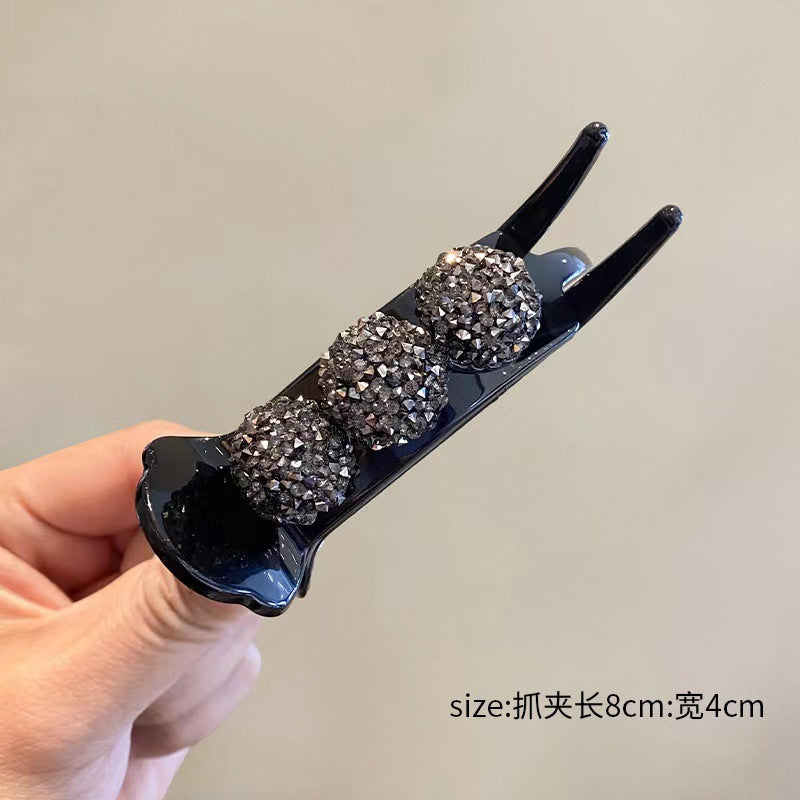 Maruko hairclip women's summer simple temperament, flower mesh, the back of the head, grab the clip pan hairpin