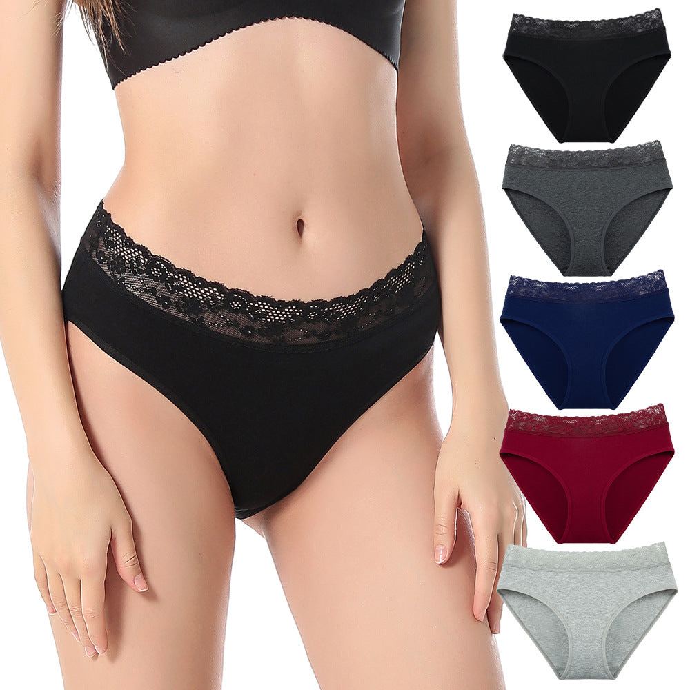 multi-size briefs lace ladies pure cotton high waist sexy underwear