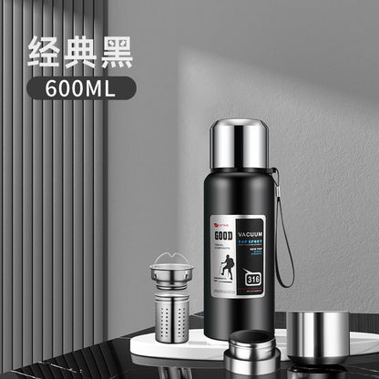 stainless steel thermos mug large capacity portable outdoor food grade vacuum car travel jug all-steel thermos mug