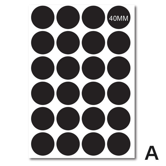 Black self-adhesive labels can be repeatedly erased and written on matte blackboard stickers 4cm round 4x6 square special-shaped stickers