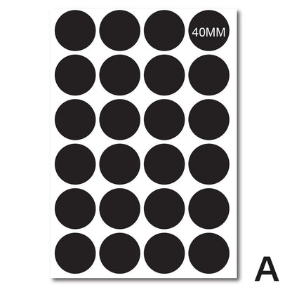 Black self-adhesive labels can be repeatedly erased and written on matte blackboard stickers 4cm round 4x6 square special-shaped stickers