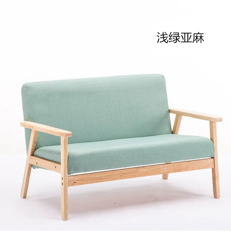 Nordic Japanese-style simple combination small apartment solid wood rental house modern economical clothing store double sofa table and chairs