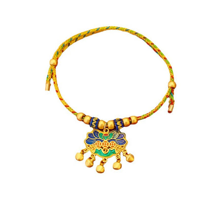 Color Retention Longevity Lock Chinese Style Pet New Year Braided Rope Collar Spring Festival Cat Dog Gold Necklace Ornaments Silent