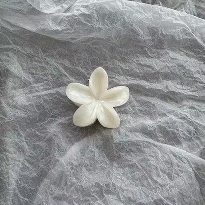 marbled grab clip Sweet and fresh frangipani hair clip Summer high-end shark hair clip