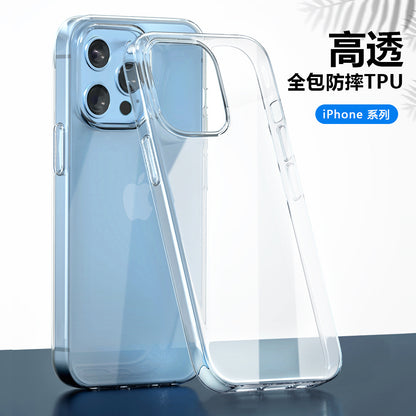 iphone case Printing is suitable for iphone13 mobile phone shell solid color transparent glossy material Apple 12 protective cover uv painting